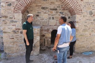 Tabduk Emre Külliyesinin Türk hamamı restore ediliyor